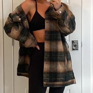 Olive shacket - worn once!